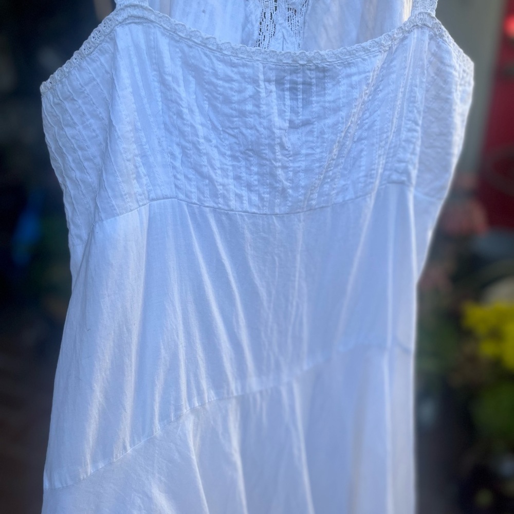 Vasna | White Pearls Boho Dress | Size Large - Picture 9 of 16